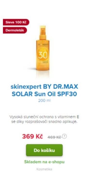 skinexpert BY DR.MAX SOLAR Sun Oil SPF30 200 ml