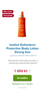 Institut Esthederm Protective Body Lotion Strong Sun opalovací tělové mléko 200 ml