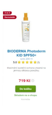 BIODERMA Photoderm KID SPF50+ sprej 200 ml